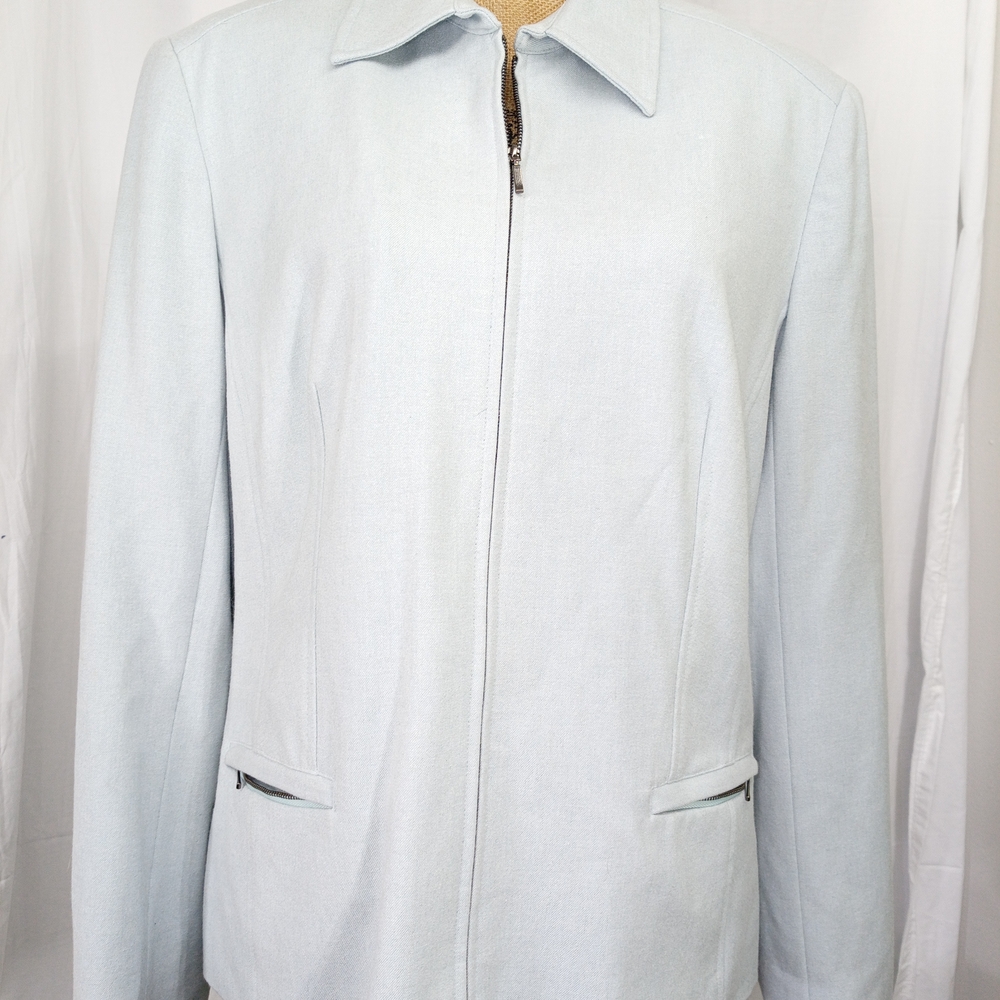 Norton McNaughton Pale Blue Lightweight Zip Jacket